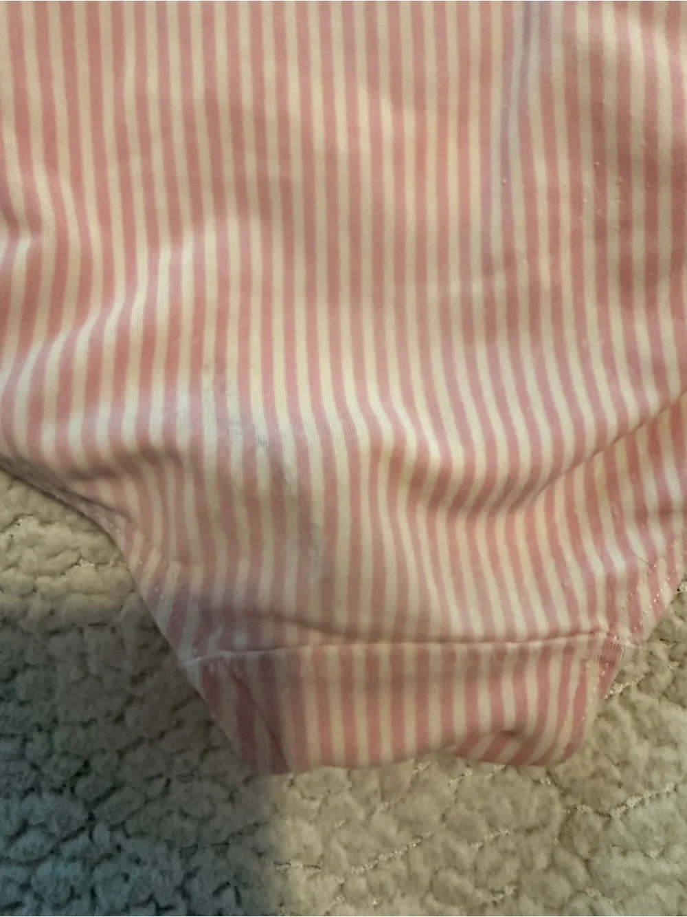 Mini Boden Frill Long Sleeve Striped One-Piece Rashguard Swimsuit Pink 3-4 Years